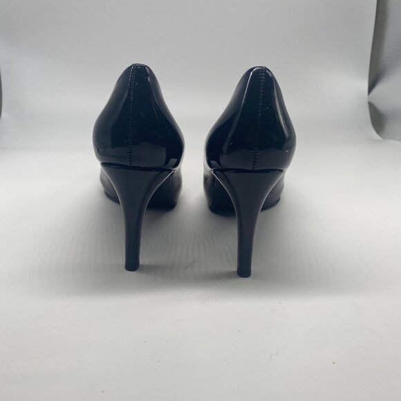 Bandolino Women’s Peep Toe Heels Pumps Patent Leather Black Size 8.5 M - Picture 6 of 15